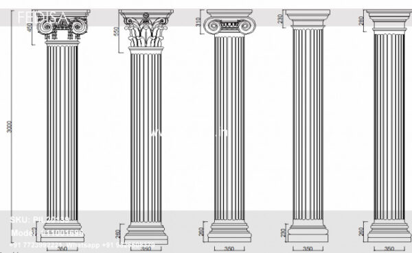 Tiles Pillar Design Concrete Pillar Design Cemented Pop Pillar Design