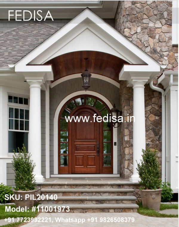 White Pillars For Front Porch Concrete Pillar Design Cemented Pop Pillar Design