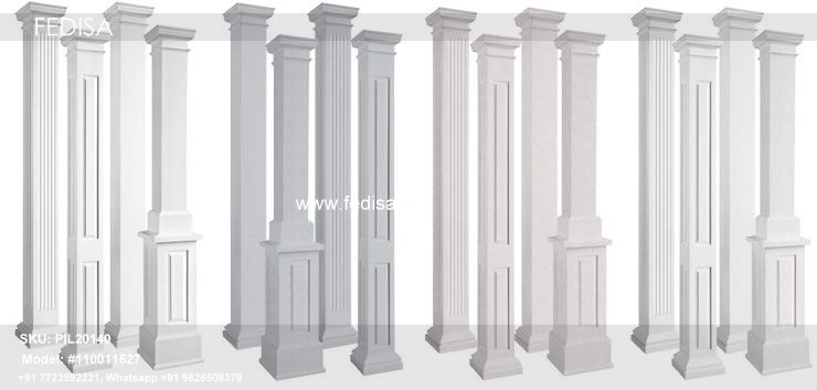 Round Pillar Texture Design Pillar Color Design Front House Round Pillar Design