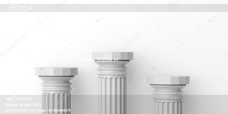 Greek Style Columns Round Pillar Painting Designs Pillar Elevation Design