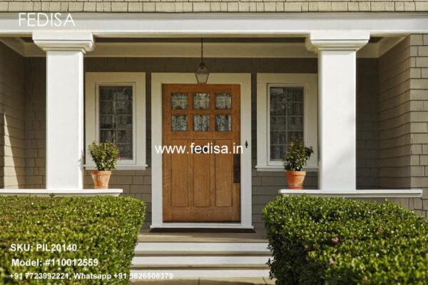 Fencing Between Brick Pillars Modern Granite Pillar Design Pillar Corner Design