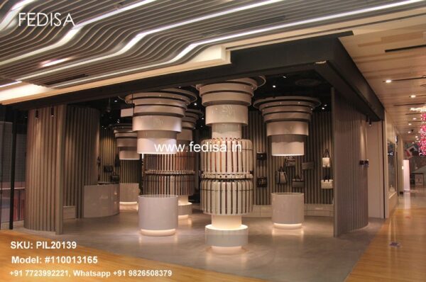 Aluminum Pillars Drawing Room Pillar Design Brick Wall Pillar Design