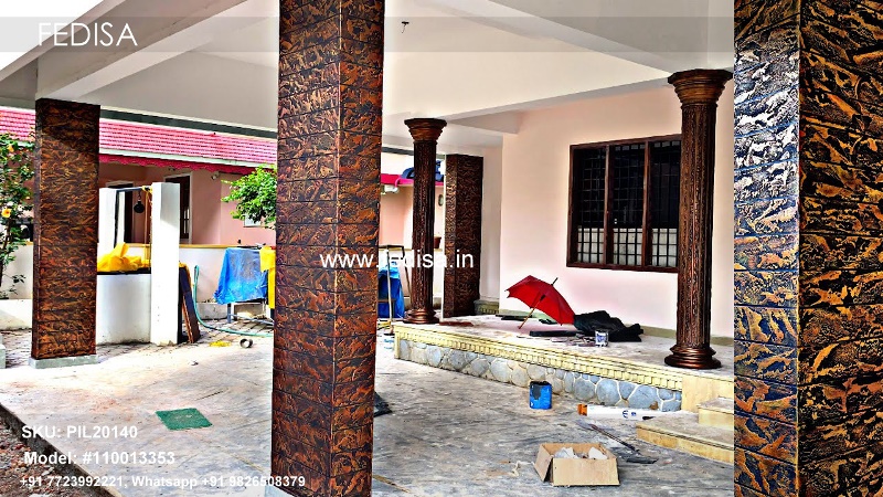 9x18 Column Design House Pillar Colour Design False Pillar Design
