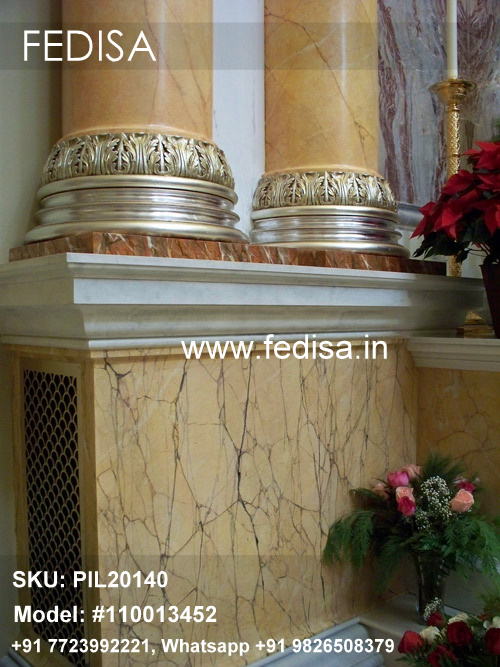 Concrete Pedestal For Steel Column Drawing Room Pillar Design Brick Wall Pillar Design