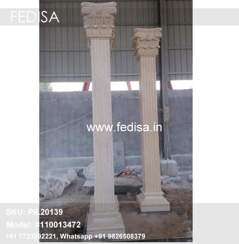 Contemporary Columns Exterior Pillar Jali Design Cement Round Pillar Design