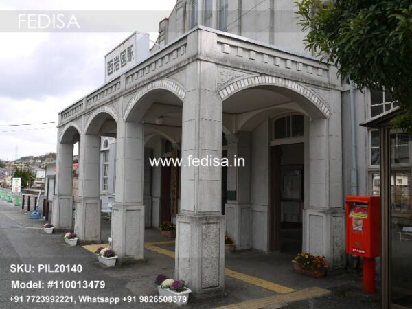 Terrace Column Design Cement Design Pillar Round Pillar Plaster Design