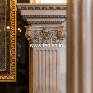 Luxury Marble Pillar Design for Home Entrance