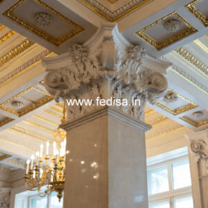 Marble Pillar Design for Stairs Area