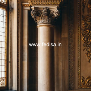 Marble Pillar Design with Stone Finish