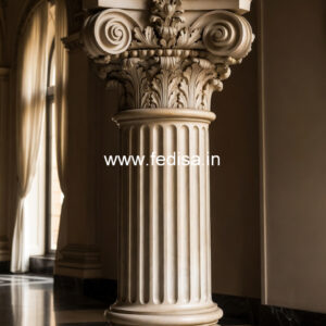 Marble Pillar Design for Duplex House