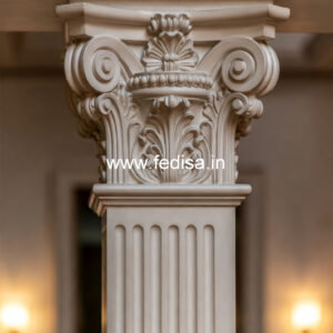Marble Pillar Design for Showroom Entrance