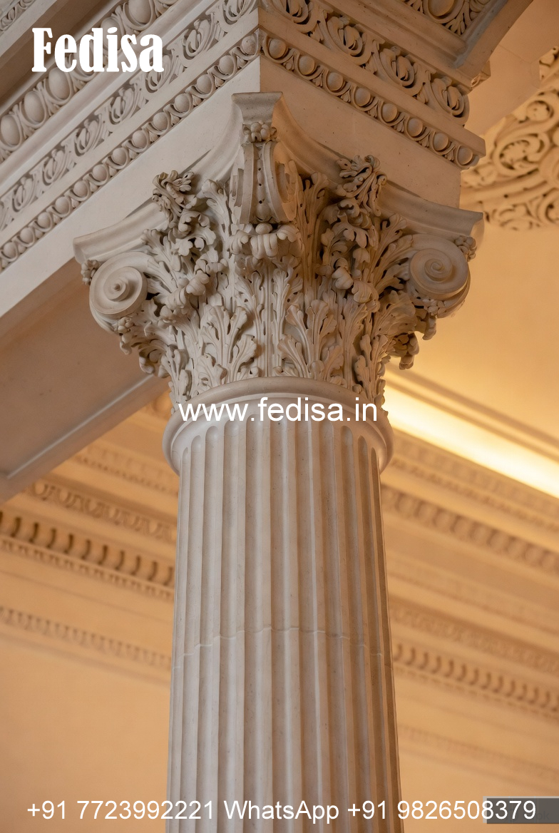 Marble Pillar Design with LED Lights