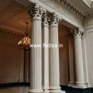 Marble Pillar Design with Decorative Patterns