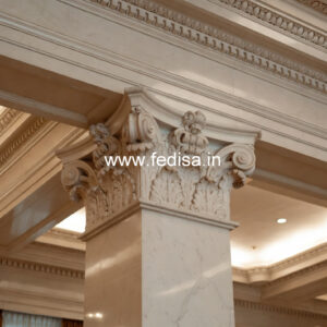 Marble Column Design for Living Room