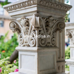Marble Pillar Design for Duplex House