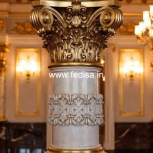 Marble Pillar Design for Wedding Hall