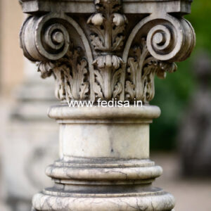 Marble Pillar Design with Engraving Work
