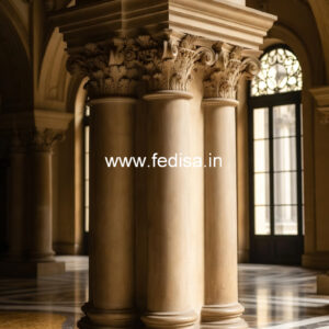 Marble Pillar Design for Temple Entrance