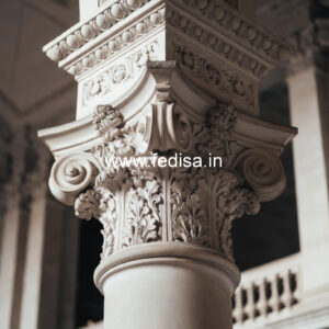 Marble Pillar Design for Rich Exterior