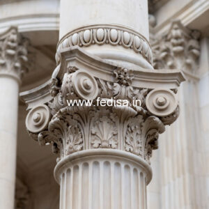 Marble Pillar Design with Classic Finish