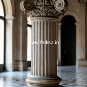 Marble Pillar Design with Artistic Finish