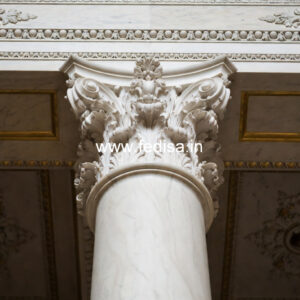 Marble Pillar Design for Classic Exterior