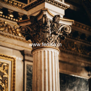 Marble Pillar Design for Elegant Exterior