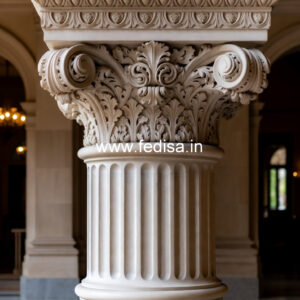 Marble Pillar Design with Elegant Finish