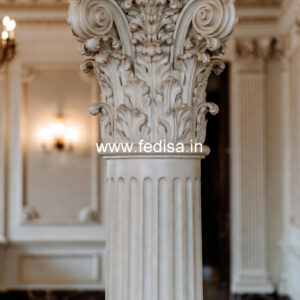 Square Marble Pillar Design for House