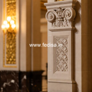 Marble Pillar Design for Garden Area