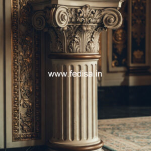 Marble Pillar Design with Stone Finish