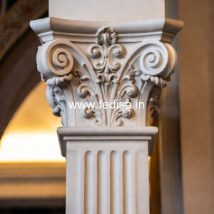 Marble Pillar Design with Engraving Work