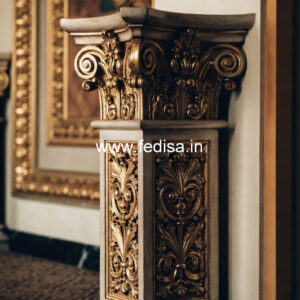 Marble Pillar Design for Living Space