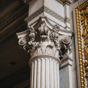 Marble Pillar Design for Exterior Decoration