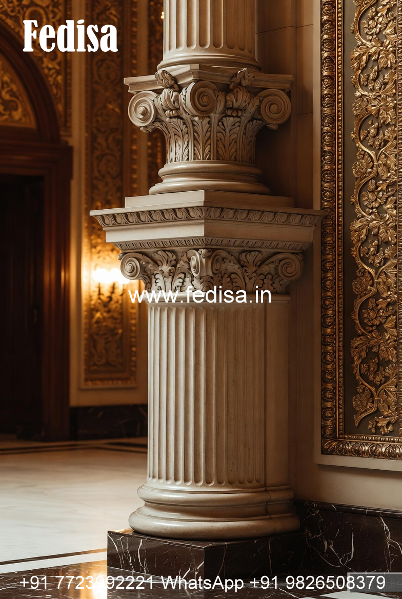 Marble Pillar Design for Elegant Exterior