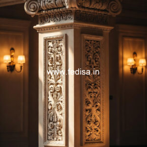 Luxury Marble Pillar Design for Home Entrance