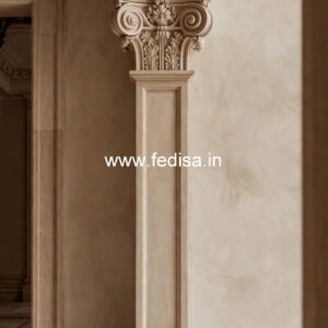 White Marble Pillar Design for House