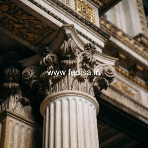 Marble Column Design for Living Room