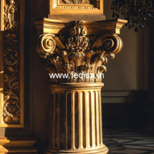 Marble Pillar Design with Lighting