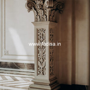 Marble Pillar Design for Office Entrance