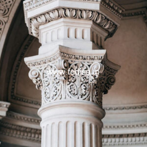 Marble Pillar Design with Stone Finish