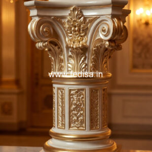 Marble Pillar Design with LED Lights