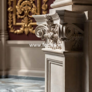 Marble Pillar Design for Wedding Hall