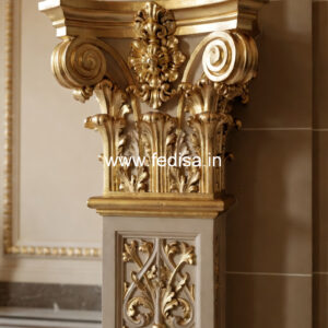 Marble Pillar Design with Engraving Work
