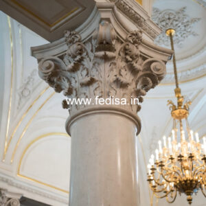 Marble Pillar Design for Grand Entrance