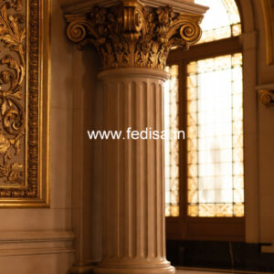 Marble Pillar Design for Rich Exterior
