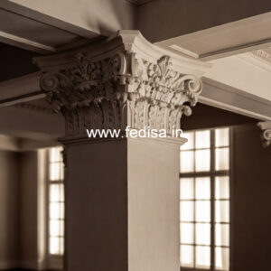 Marble Pillar Design with Classic Finish