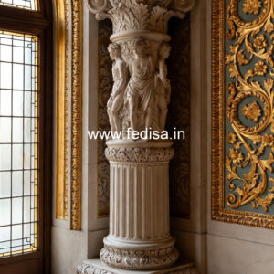 Marble Pillar Design for Elegant Entry
