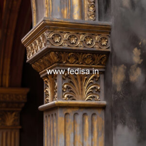 Marble Pillar Design with Unique Finish