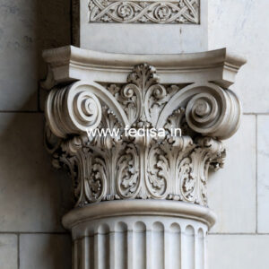 Luxury Marble Pillar Design for Home Entrance